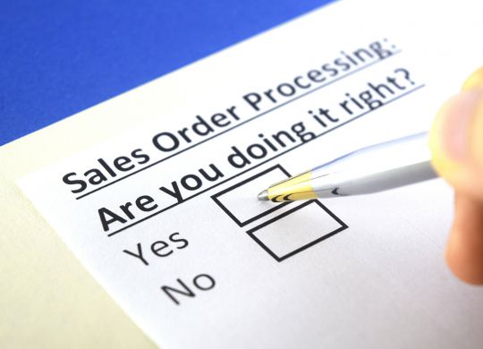 One person is answering question about sales order processing.